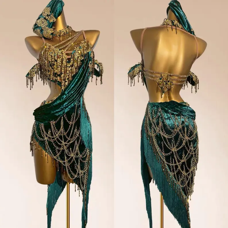 L04 Custom Made Latin Dress many colours to choose