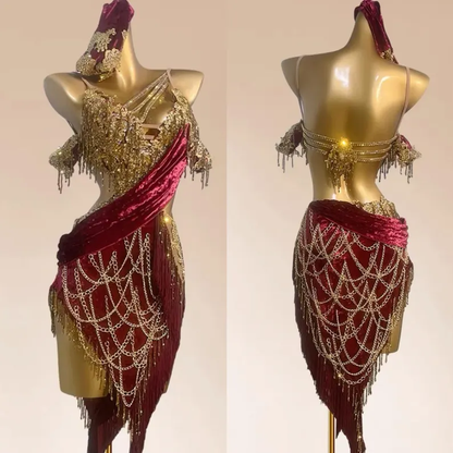 L04 Custom Made Latin Dress many colours to choose