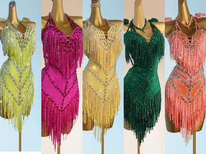 L05 Custom Made Latin Dress many colours to choose